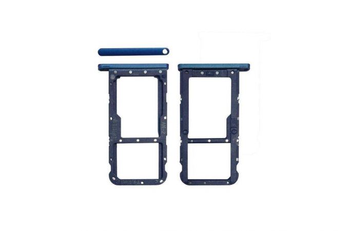 Держатель SIM для Huawei P20 Lite/ Nova 3e (синий)