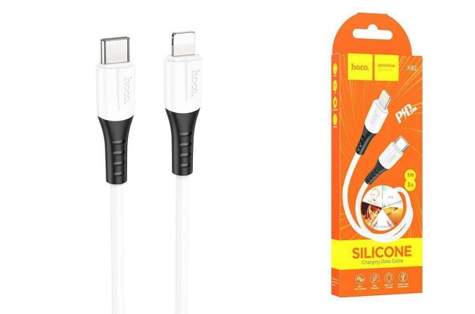 Кабель USB Type-C - Lightning HOCO X82 PD20W (белый) 1м (силиконовый)