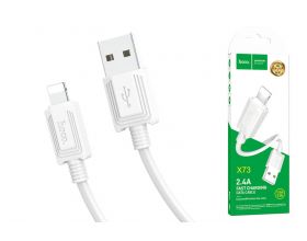 Кабель USB - Lightning HOCO X73, 2,4A (белый) 1м