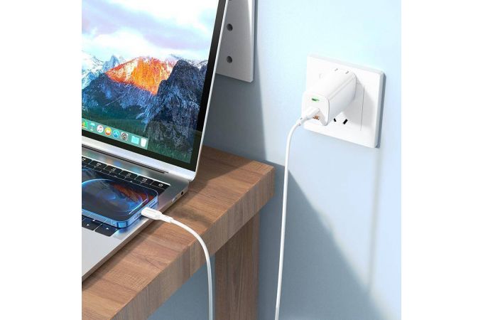 Кабель USB Type-C - Lightning BOROFONE BX70 PD (белый) 1м