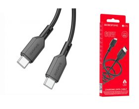 Кабель USB Type-C - USB Type-C BOROFONE BX70, PD60W (черный) 1м