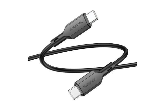 Кабель USB Type-C - USB Type-C BOROFONE BX70, PD60W (черный) 1м