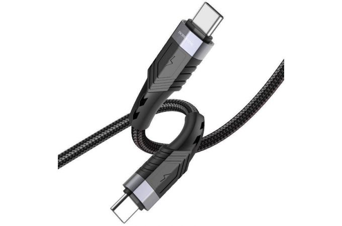 Кабель USB Type-C - USB Type-C BOROFONE BU35, PD60W (черный) 1м