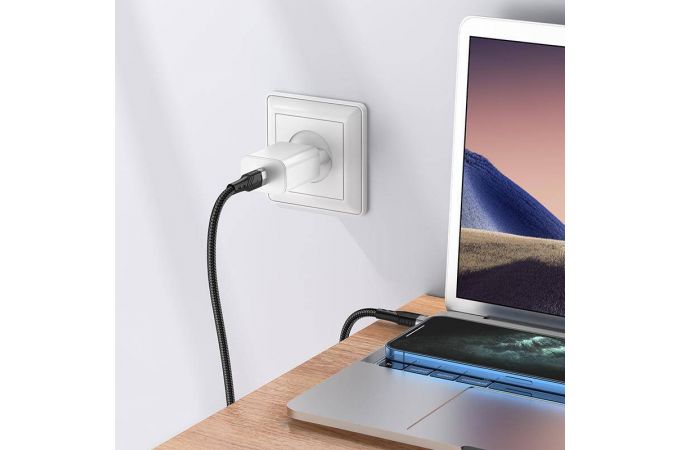 Кабель USB Type-C - USB Type-C BOROFONE BU35, PD60W (черный) 1м