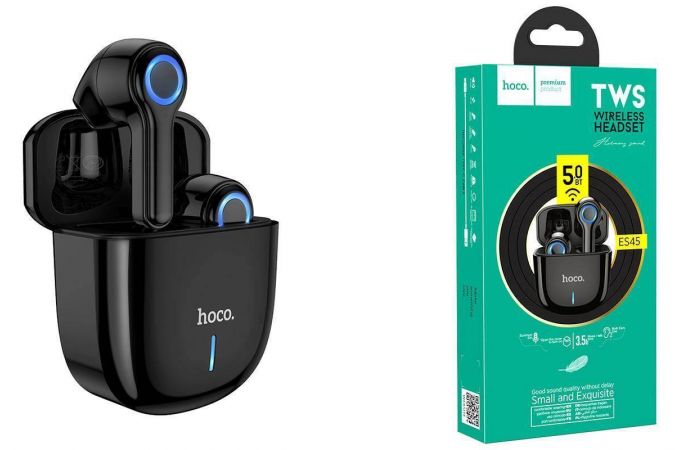 Наушники вакуумные беспроводные HOCO ES45 Harmony sound TWS wiereless headset Bluetooth (черный)