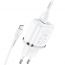 Сетевое зарядное устройство 2USB + кабель MicroUSB HOCO N4 Aspring 2400mAh (белый)