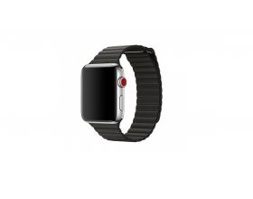 Ремешок кожаный с магнитной застежкой для Apple Watch 38/40 mm черный