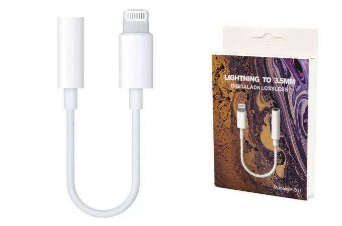 Адаптер для проводной гарнитуры iPhone c 3.5 мм на Lighting JH-001 BLUETOOTH (белый)