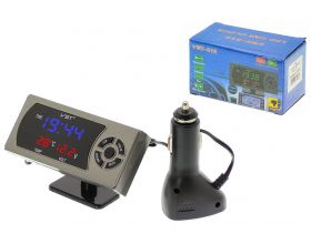 Часы автомобильные VST-815 часы авто с USB (температура, вольтметр)