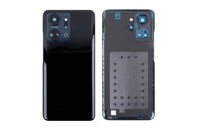 Задняя крышка для Huawei Honor X7a (RKY-LX1)/ X7a Plus (черный) + стекло камеры HQ