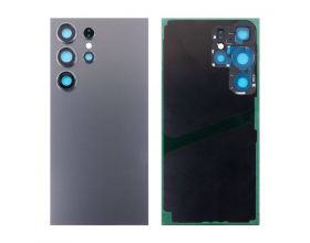 Задняя крышка для Samsung S928B Galaxy S24 Ultra + стекло камеры (черный) HQ