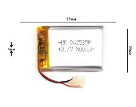 Универсальный аккумулятор 35x25x4 3.7V 500mAh (402535P)