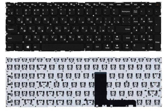 Клавиатура для ноутбука Lenovo IdeaPad 310-15ISK черная (версия 2)