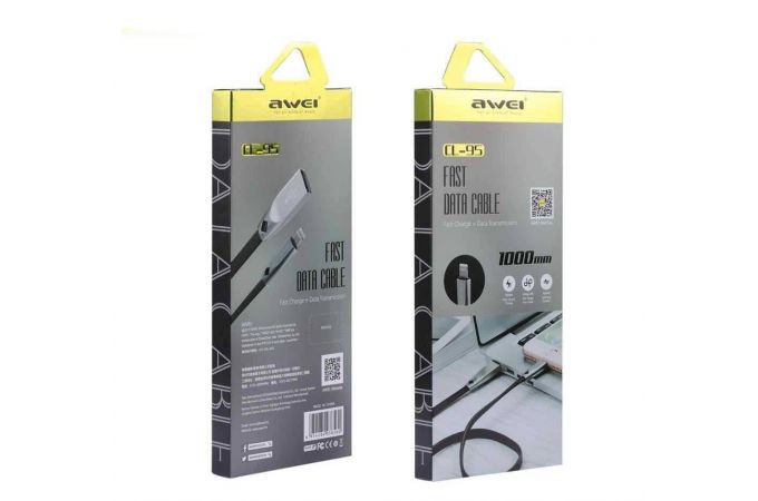 Кабель USB - Lightning AWEI CL-95 2A (в ассортименте) 1м