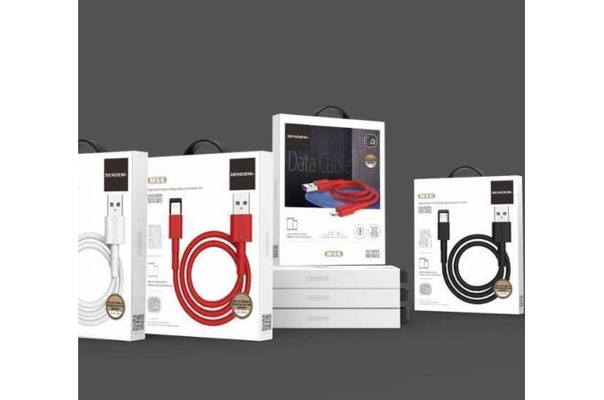 Кабель USB - Lightning SENDEM M66 5A (красный) 1м