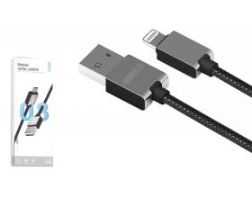 Кабель USB - Lightning EZRA DC08 2.1A (черный) 1.2м