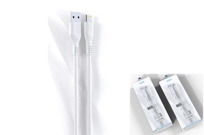 Кабель USB - Lightning EZRA DC49, 3A (белый) 1.2м