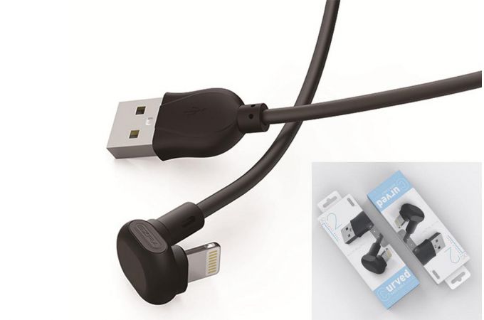 Кабель USB - Lightning EZRA DC12 2.1A (черный) 1.2м