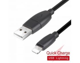 Кабель USB - Lightning MUJU MJ-75, 2A (черный) 1м