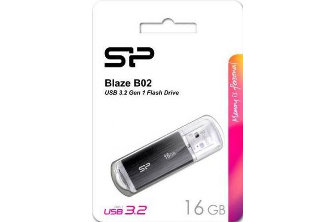 Флешка USB 2.0 Silicon Power Blaze B02 Black 16Gb