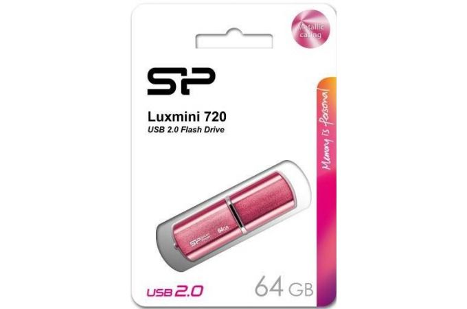 Флешка USB 2.0 Silicon Power Luxmini 720 Peach 64Gb