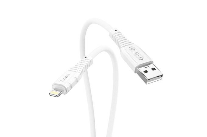 Кабель USB - Lightning HOCO X67, 2,4A (белый) 1м (силиконовый)