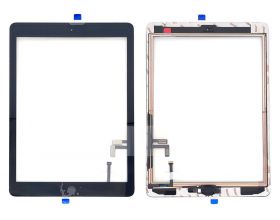 Тачскрин для iPad Air (A1474/ A1475/ A1476)/ iPad (2017) 9.7 (A1822/ A1823) + скотч (черный) 100%