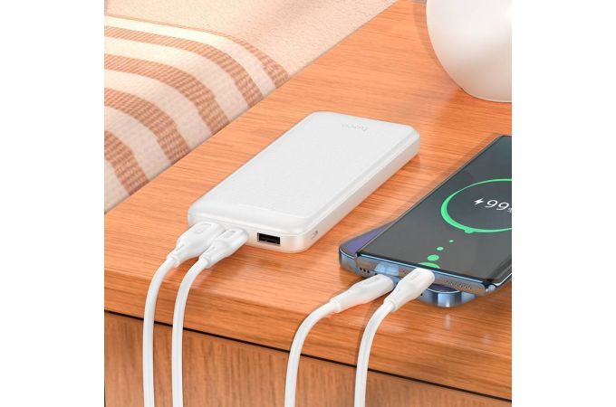 Универсальный дополнительный аккумулятор Power Bank HOCO J111 (10000 mAh) (белый)