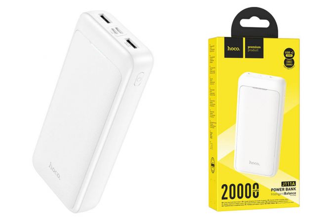 Универсальный дополнительный аккумулятор Power Bank HOCO J111A (20000 mAh) (белый)