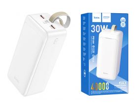 Универсальный дополнительный аккумулятор Power Bank HOCO J111С  30W (40000 mAh) (белый)