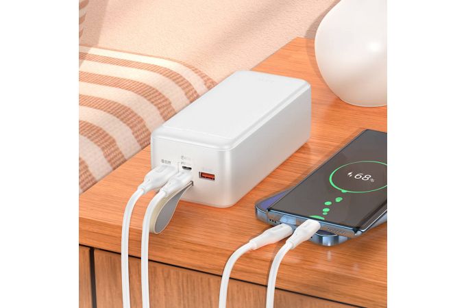 Универсальный дополнительный аккумулятор Power Bank HOCO J111С  30W (40000 mAh) (белый)