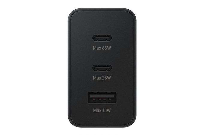 Сетевое зарядное устройство 2USB-C + USB Samsung PD Adapter 65W (or.) EP-T6530 (черный)