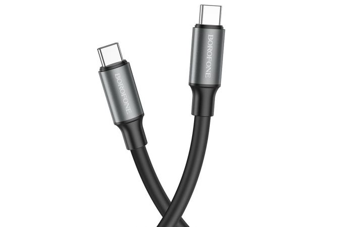 Кабель USB Type-C - USB Type-C BOROFONE BX82 Bountiful, 60W, 3A (черный) 1м