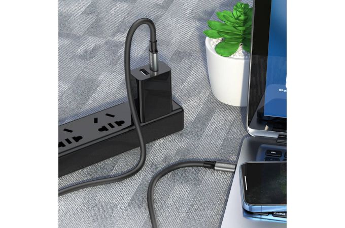 Кабель USB Type-C - USB Type-C BOROFONE BX82 Bountiful, 60W, 3A (черный) 1м