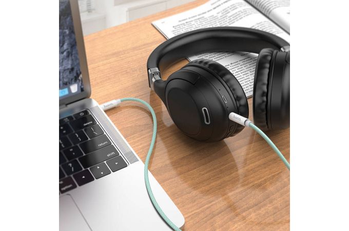 Аудио-кабель HOCO UPA19 AUX Jack3.5 (M) - Jack3.5 (M)  2 метра, нейлон, серебристый (31/310)