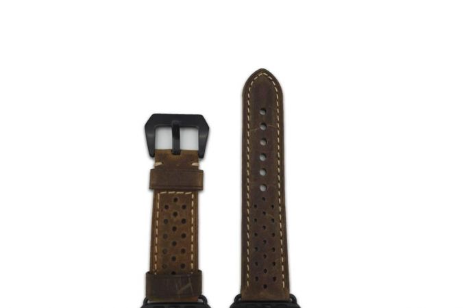 Ремешок кожаный "Нубук"для Apple Watch 38-40 мм цвет коричневый
