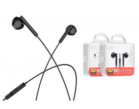 Наушники вакуумные проводные HOCO M64 Melodious wire control earphones (черный)