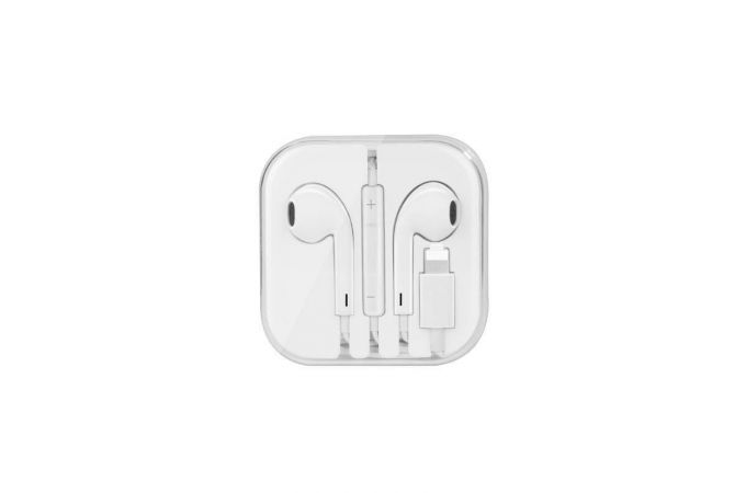 Наушники вакуумные проводные HOCO L7 Plus Original series штекер Lightning (белый)