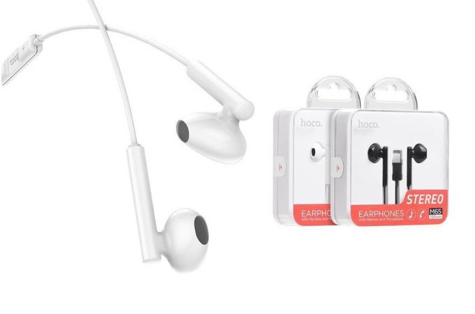 Наушники вакуумные проводные HOCO M65 Special sound штекер Type-C (белый)