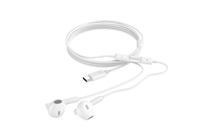 Наушники вакуумные проводные HOCO M65 Special sound штекер Type-C (белый)