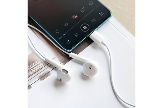 Наушники вакуумные проводные HOCO M65 Special sound штекер Type-C (белый)