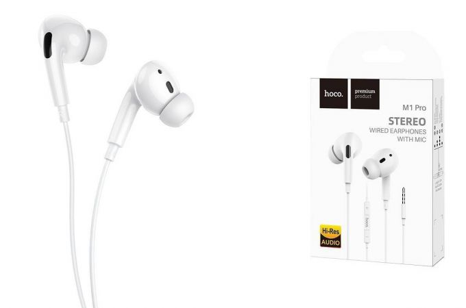 Наушники вакуумные проводные HOCO M1 Pro 3,5 Jack (белый)