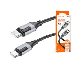 Кабель USB Type-C - USB Type-C BOROFONE BX101, PD60W (черный) 1м