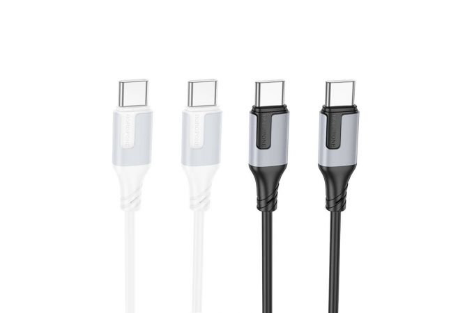 Кабель USB Type-C - USB Type-C BOROFONE BX101, PD60W (белый) 1м