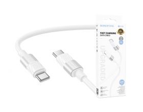 Кабель USB Type-C - USB Type-C BOROFONE BX106, PD60W (белый) 1м