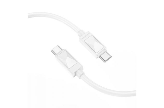 Кабель USB Type-C - USB Type-C BOROFONE BX109, PD60W (белый) 1м