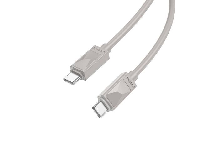 Кабель USB Type-C - USB Type-C BOROFONE BX109, PD60W (серый) 1м