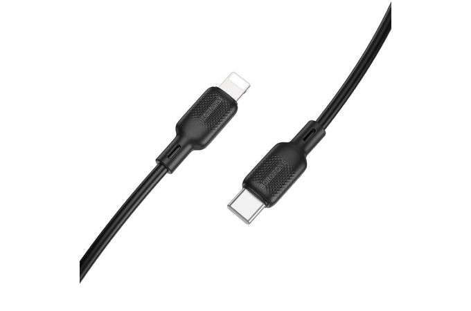 Кабель USB Type-C - Lightning BOROFONE BX113 Lenny PD (черный) 3м силиконовый