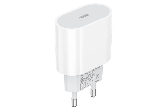 Сетевое зарядное устройство USB-C BOROFONE BA100A Original single port (один порт)PD20W (белый)