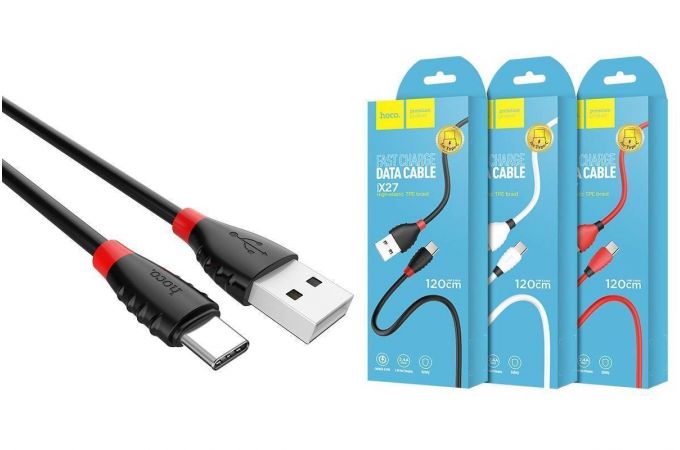 Кабель USB - USB Type-C HOCO X27, 2,4A (черный) 1,2м
